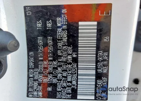 2020 Lexus Gx 460 Base из США, поврежденный, VIN JTJAM7BX6L5252447